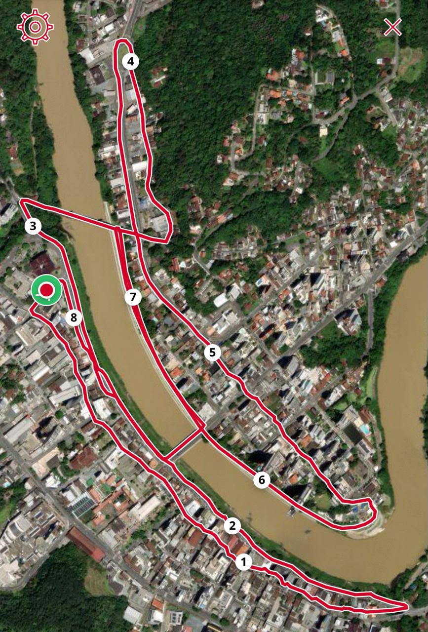 Percurso Corrida 8km
